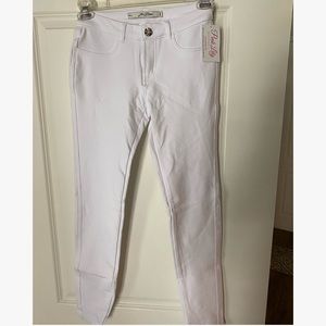 Never Worn! Stretchy white jeggings, Size L